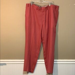 Lauren Ralph Lauren Coral Red/Salmon Linen Pants